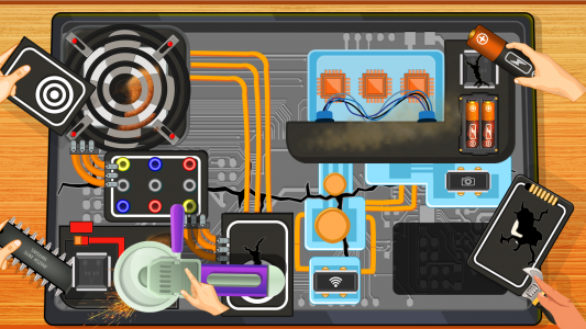 اسکرین شات 1 بازی Electronics Repair Phone Game