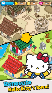 اسکرین شات بازی Hello Kitty - Merge Town 1