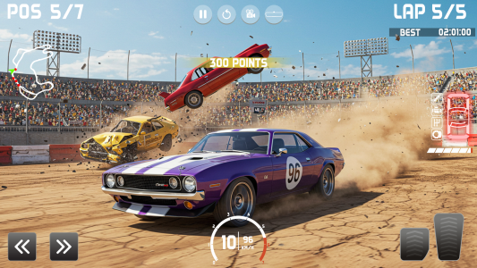 اسکرین شات 4 بازی Demolition Derby: Car Games