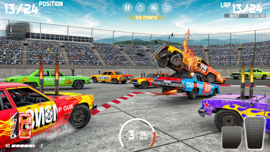 اسکرین شات بازی Demolition Derby: Car Games 4