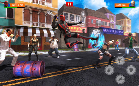 اسکرین شات بازی Super Ninja Hero Fighting Game - Kungfu Battle 2