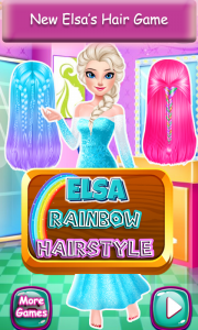 اسکرین شات بازی Ice Queen Rainbow Hair Salon 1