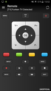 اسکرین شات برنامه Remote for Telefunken TV 1