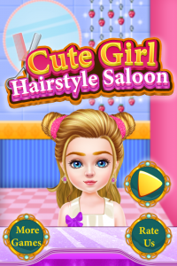 اسکرین شات بازی Cute Girl Hairstyle Salon – Makeover Games 1