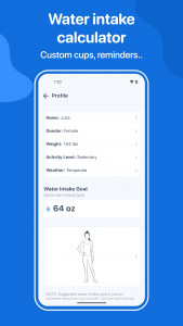 اسکرین شات 6 برنامه Water Tracker: WaterMinder app