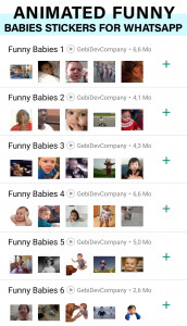 اسکرین شات برنامه Animated funny babies Stickers for WhatsApp 1