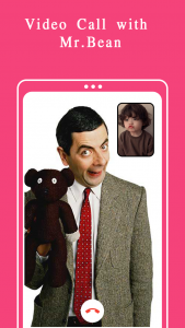 اسکرین شات برنامه Mr.Bean Funny Video Call Prank 2