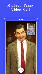 اسکرین شات برنامه Mr.Bean Funny Video Call Prank 1