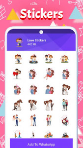 اسکرین شات برنامه WAStickerApps Love Emoji GIF Stickers 4