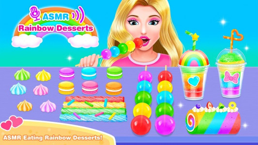 اسکرین شات بازی ASMR Rainbow Dessert Maker – Fun Games for Girls 1
