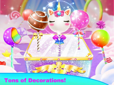 اسکرین شات برنامه Unicorn Cake Pop Maker–Sweet Fashion Baking Games 4
