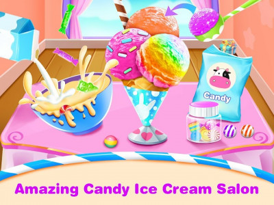 اسکرین شات برنامه Candy Ice Cream Cone - Sweet Rainbow Dessert Games 1