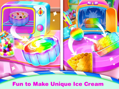 اسکرین شات برنامه Candy Ice Cream Cone - Sweet Rainbow Dessert Games 3