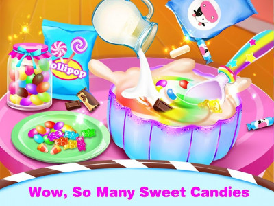 اسکرین شات برنامه Candy Ice Cream Cone - Sweet Rainbow Dessert Games 2