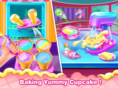 اسکرین شات برنامه Ice Cream Cone Cupcake-Cupcake Mania 2