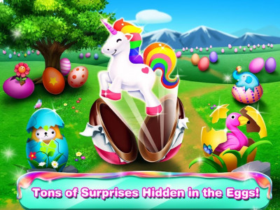 اسکرین شات برنامه Chocolate Candy Surprise Eggs-Free Egg Games 1