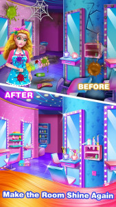 اسکرین شات برنامه Girls Hair Salon  Tidy Up – Kids Cleaning Games 4