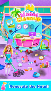 اسکرین شات برنامه Baby Hotel Clean up – Cleaning Games for Girls 1