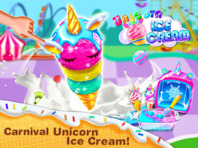 اسکرین شات برنامه Unicorn Ice Cream Cone Cupcake– Cone Dessert Maker 1