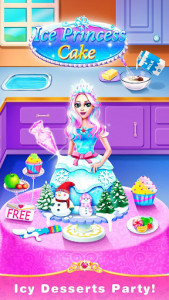 اسکرین شات بازی Ice Princess Comfy Cake -Baking Salon for Girls 1