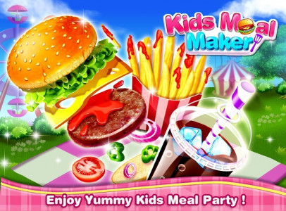 اسکرین شات برنامه Kids Food Party - Burger Maker Food Games 1