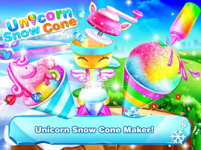 اسکرین شات برنامه Snow Cone Maker - Unicorn Games for Girls 1