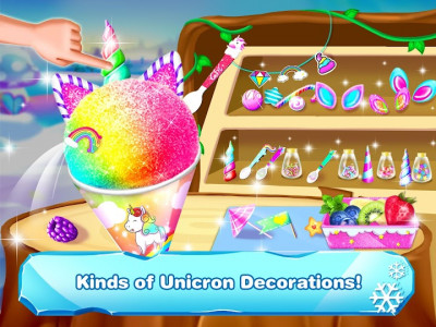 اسکرین شات برنامه Snow Cone Maker - Unicorn Games for Girls 4
