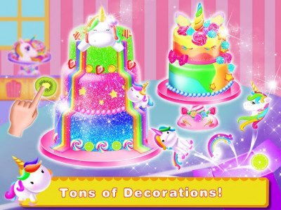 اسکرین شات برنامه Rainbow Unicorn Cake Maker – Kids Cooking Games 4