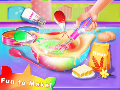 اسکرین شات برنامه Rainbow Unicorn Cake Maker – Kids Cooking Games 3