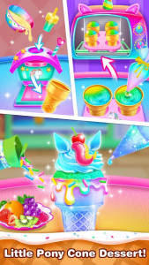 اسکرین شات برنامه Unicorn Cone Cupcake Mania - Sprinkles Cupcakes 2
