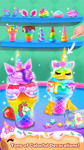 اسکرین شات برنامه Unicorn Cone Cupcake Mania - Sprinkles Cupcakes 4