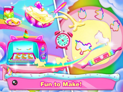 اسکرین شات برنامه Unicorn Cookie Maker – Sweet Bakery Food Games 2