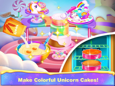اسکرین شات بازی Unicorn Baking Salon - Bakery Food Games 4