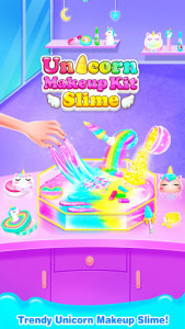 اسکرین شات برنامه Unicorn Slime Makeup Kit - Fun Games for Girls 1