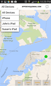 اسکرین شات برنامه Find iPhone, Android, Xfi Loc 2