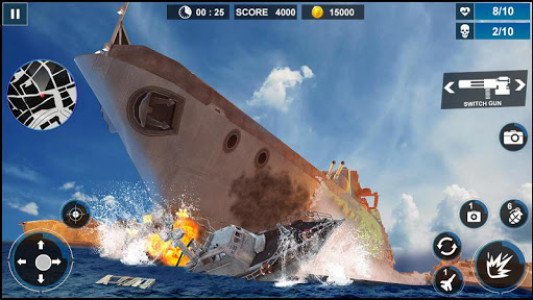 اسکرین شات بازی Navy War Machine Gun Shoot : Shooters Action Games 8