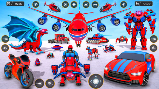 اسکرین شات بازی Police Dragon Robot Car Games 1