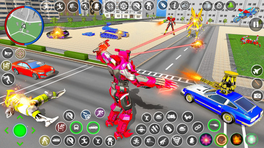 اسکرین شات بازی Police Dragon Robot Car Games 3