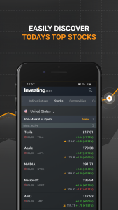اسکرین شات برنامه Investing.com: Stock Market 4