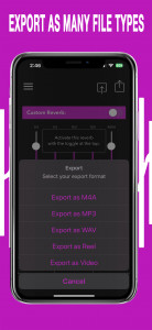اسکرین شات 8 برنامه AudioVerb: Add Reverb to Audio
