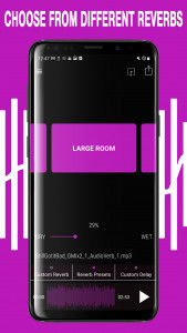 اسکرین شات برنامه AudioVerb: Add Reverb to Audio 2