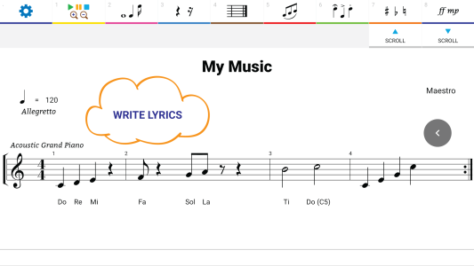 اسکرین شات 3 برنامه Maestro - Music Composer