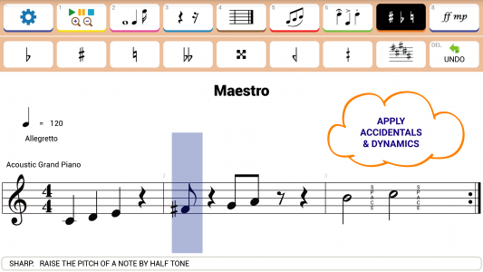 اسکرین شات برنامه Maestro - Music Composer 2