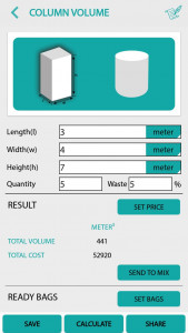 اسکرین شات برنامه Civil: Concrete Calculator 5