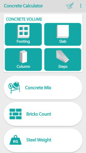 اسکرین شات 2 برنامه Civil: Concrete Calculator