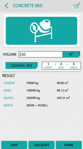 اسکرین شات برنامه Civil: Concrete Calculator 7