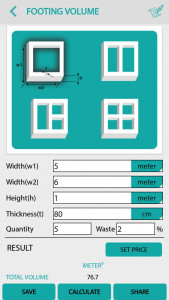 اسکرین شات برنامه Civil: Concrete Calculator 3