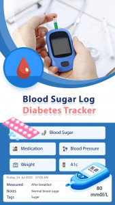 اسکرین شات برنامه Glucose: Blood Sugar Logs 1