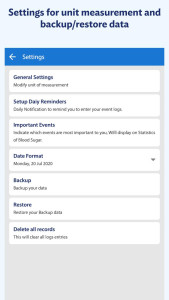 اسکرین شات 7 برنامه Glucose: Blood Sugar Logs