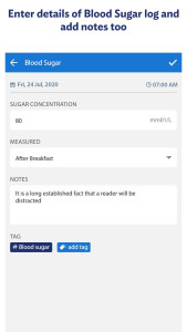 اسکرین شات 5 برنامه Glucose: Blood Sugar Logs
